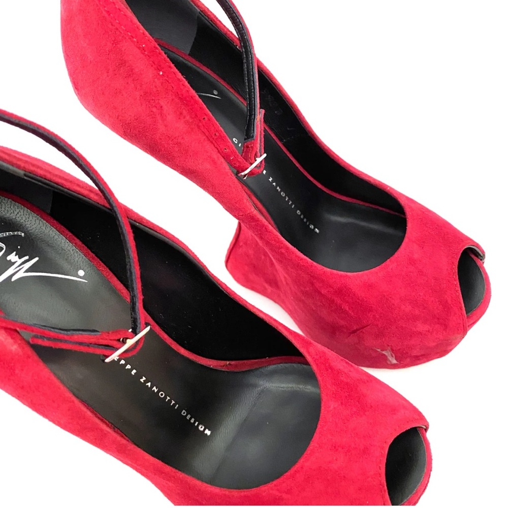 Giuseppe Zanotti Burgundy Jem Wedges